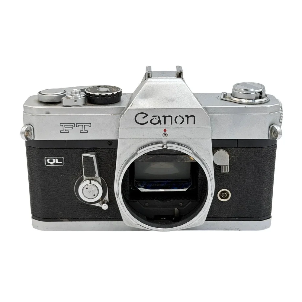 Canon FT QL 35mm SLR Film Camera Body Silver Vintage Made in Japan 160137